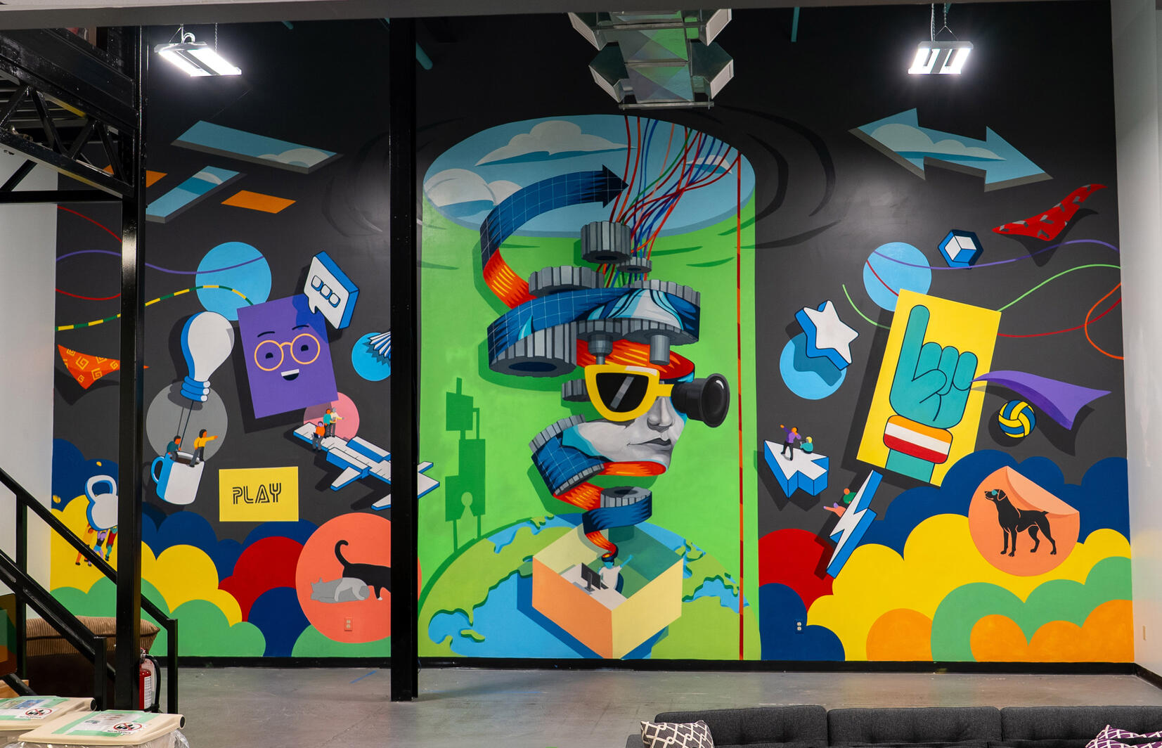 Kitchen Mural 01 Corporate Kitchen and fun room